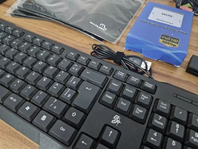 Teclado USB Conversor HDMI VGA + Brindes - Foto 3