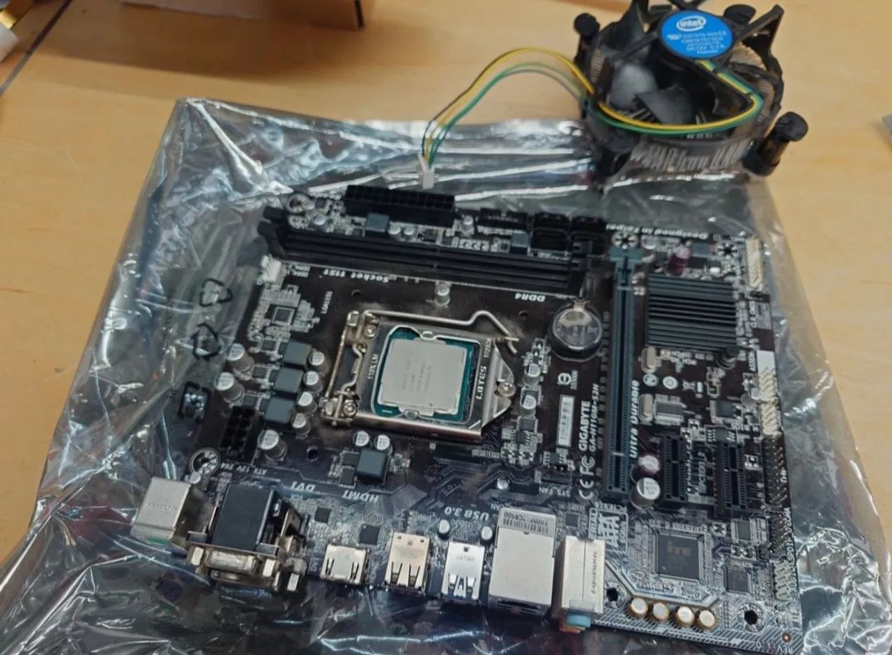 Kit i5 7a geração e placa mãe h110m com cooler box