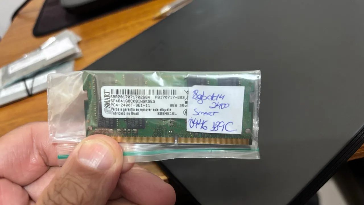 memoria ram 8gb ddr4 2400 Smart - notebook e testada