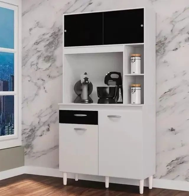 Armário de Cozinha Compacto Duda 90cm C/ Gaveta Novo na Caixa, Frete Grátis! - Foto 2