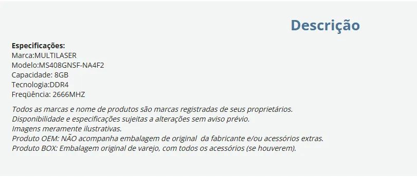 MEMÓRIA NOTEBOOK PRETA 8GB - Foto 3