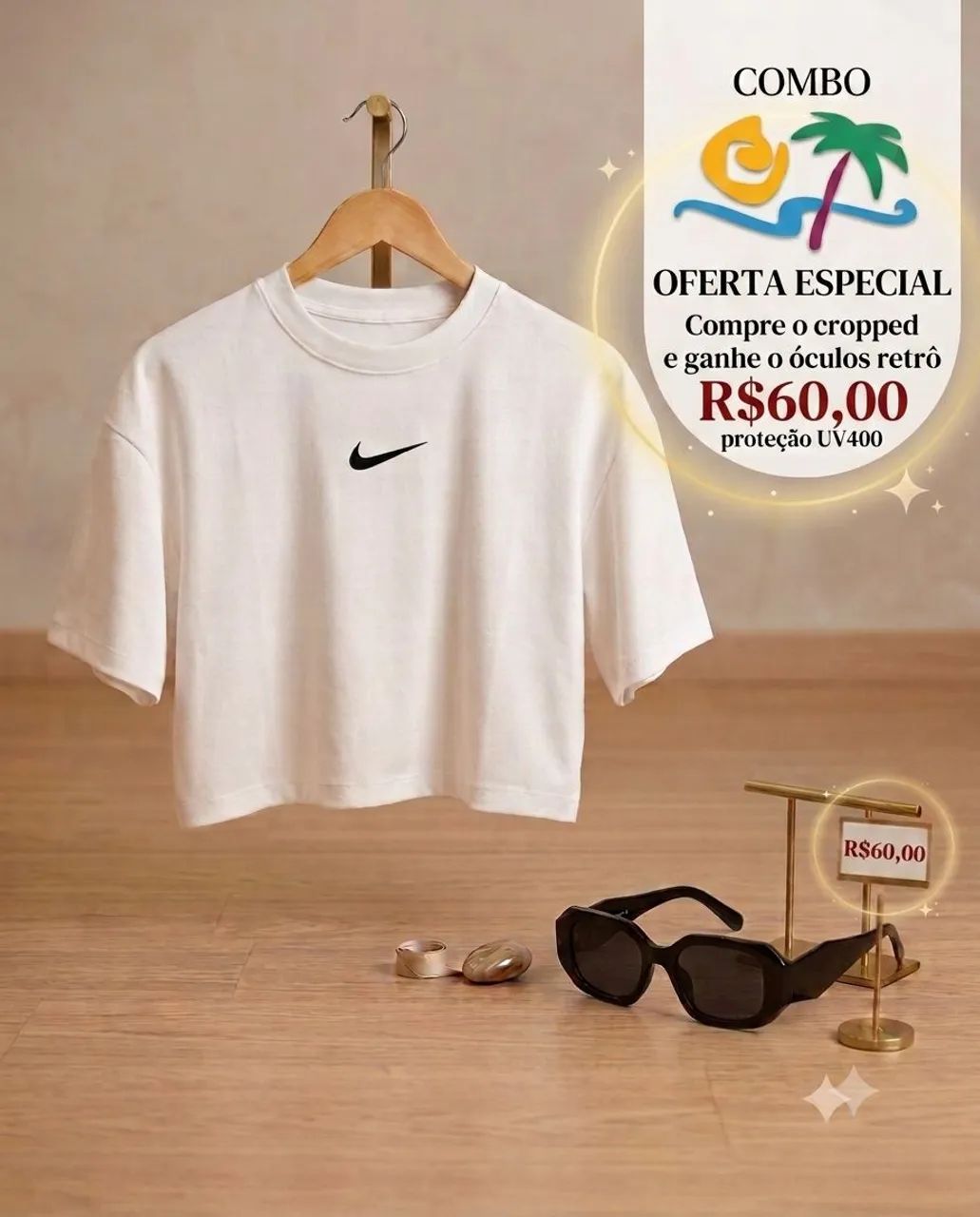 Cropped com tecido suedine + brinde