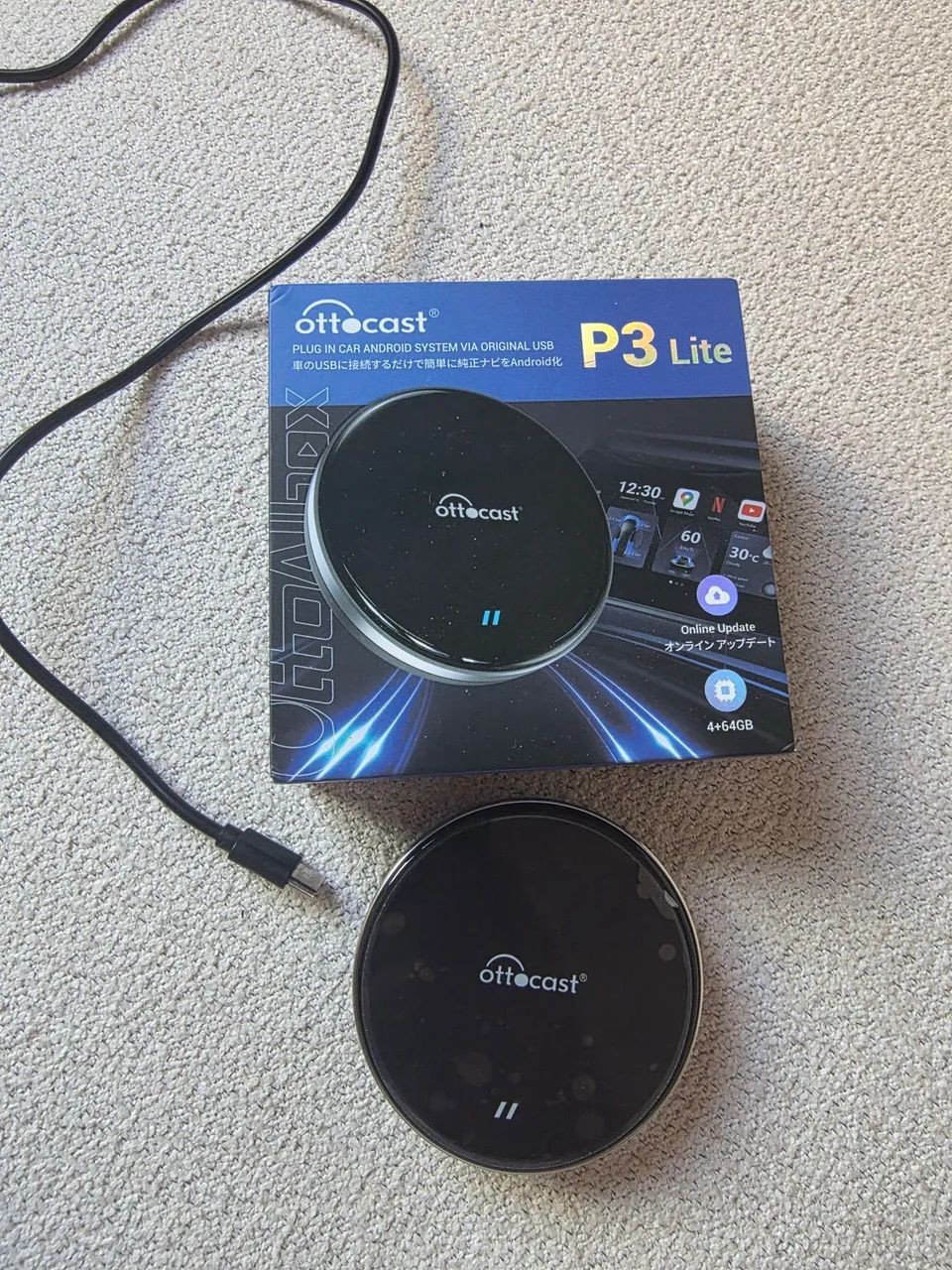 Ottocast P3 Lite - ai box wireless android auto e apple car para