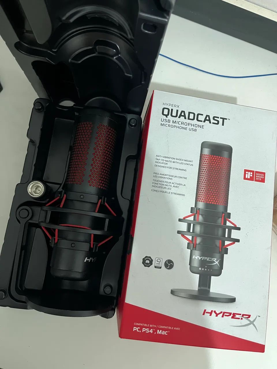 Microfone HyperX QuadCast hyperx USB Original + Caixa | Conservado