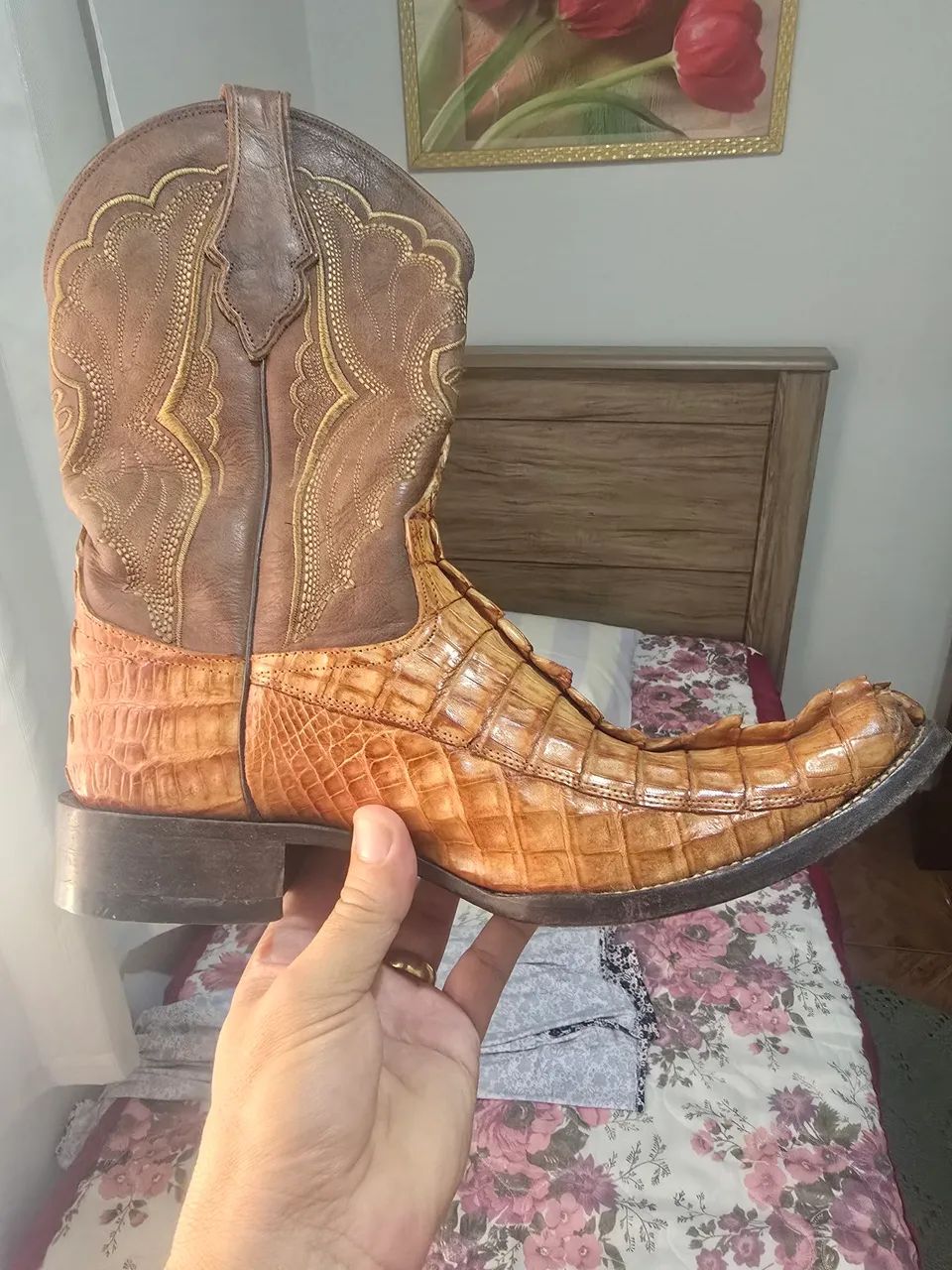 Bota couro  de jacaré  - Foto 2