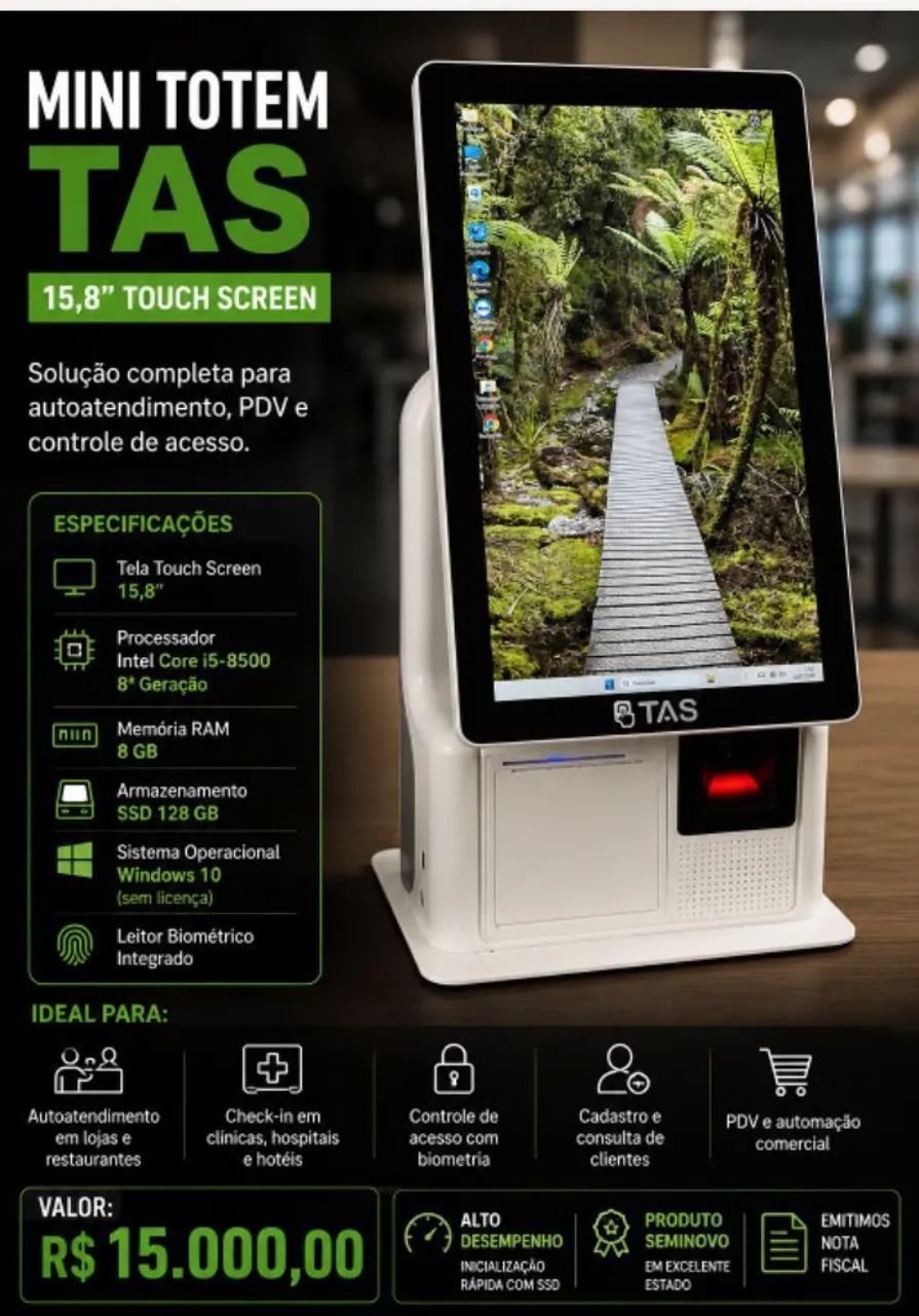 Mini totem Tas 15.8 touch screen pra vender mesmo  - Foto 3