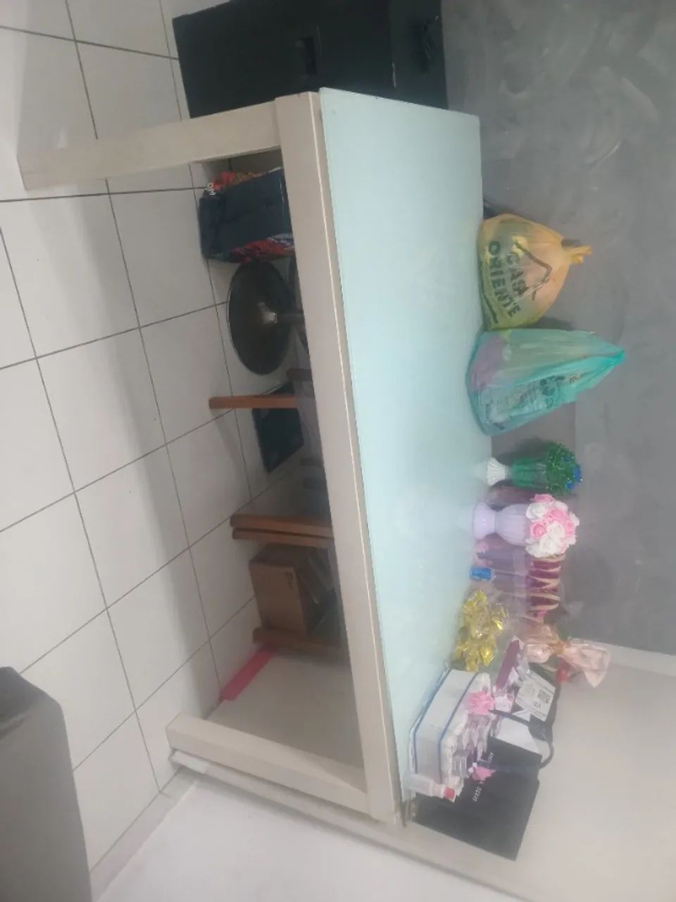Mesa branca grande, vidro - Foto 5