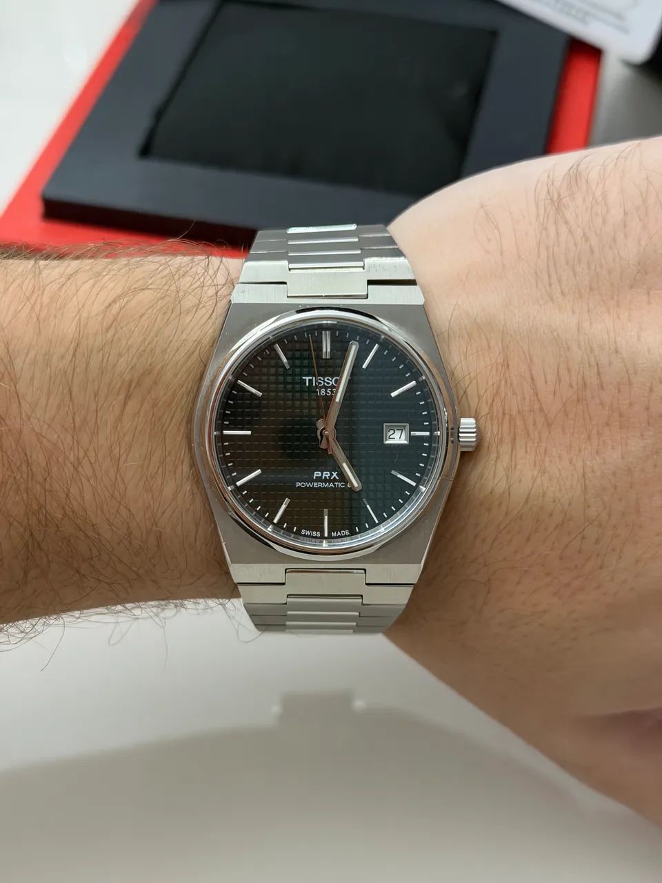 Relógio Tissot Prx automático 40mm verde original  - Foto 4