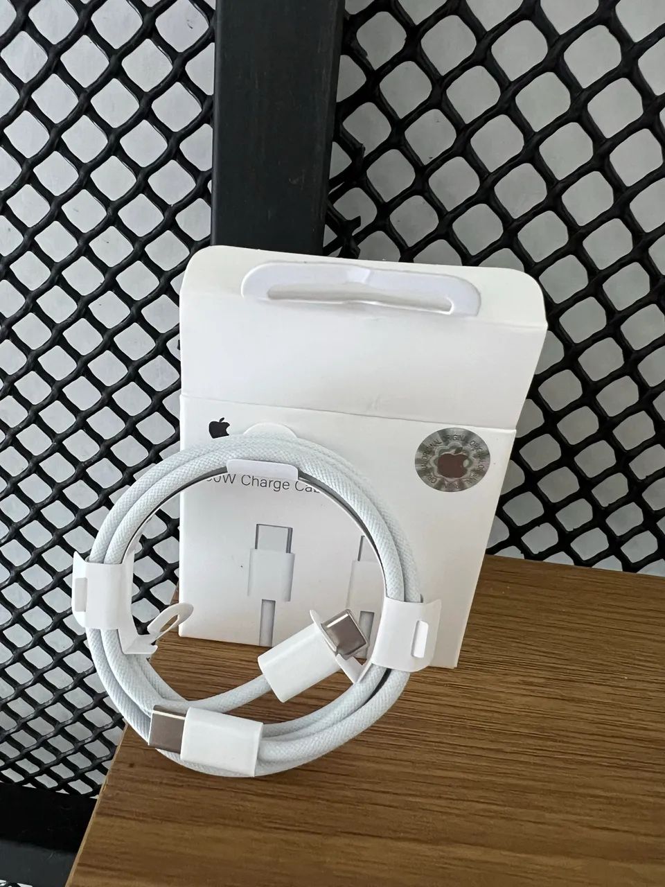 Cabo Carregador Iphone 15 16 17 60w Usb-c Branco Nylon - Foto 5