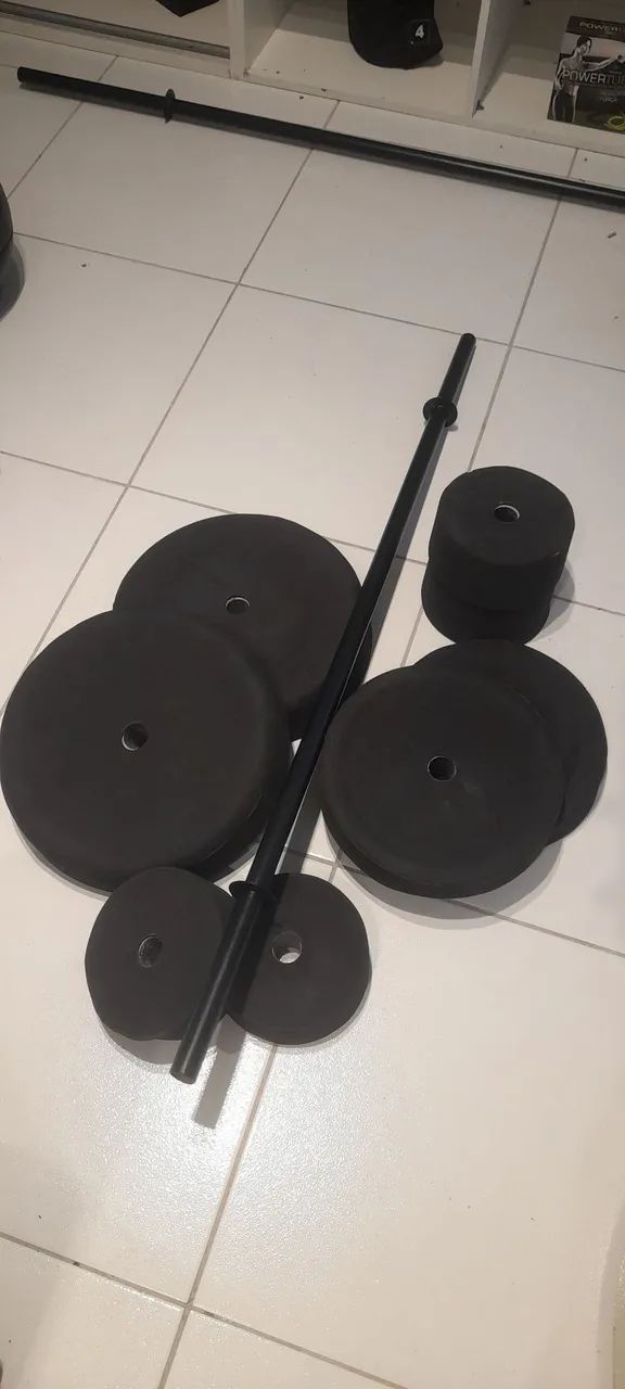 Kit anilhas + barra