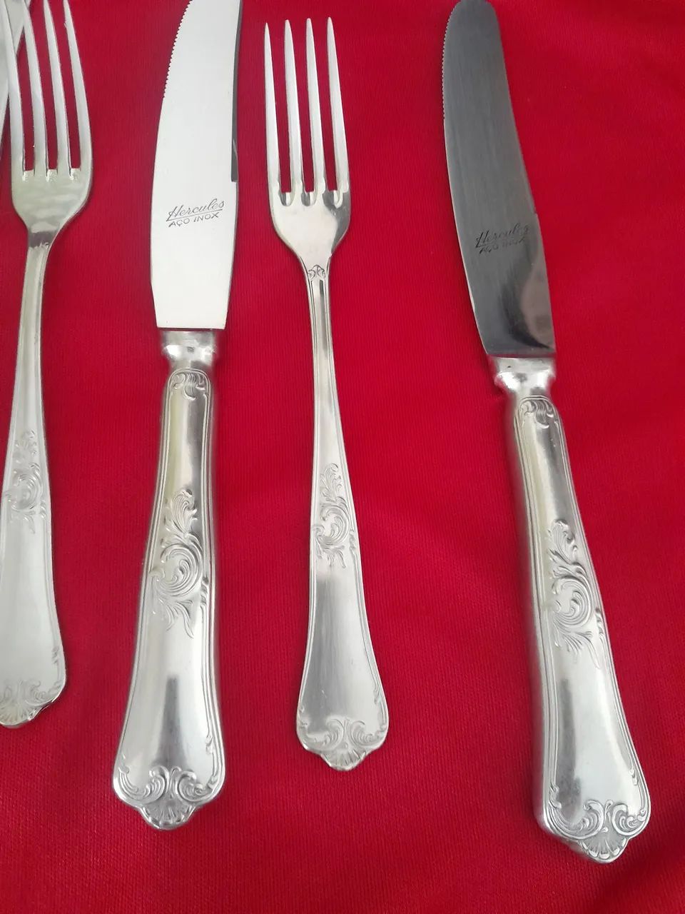 Conjunto de faca e talher antigo hercules sobremesa  - Foto 4