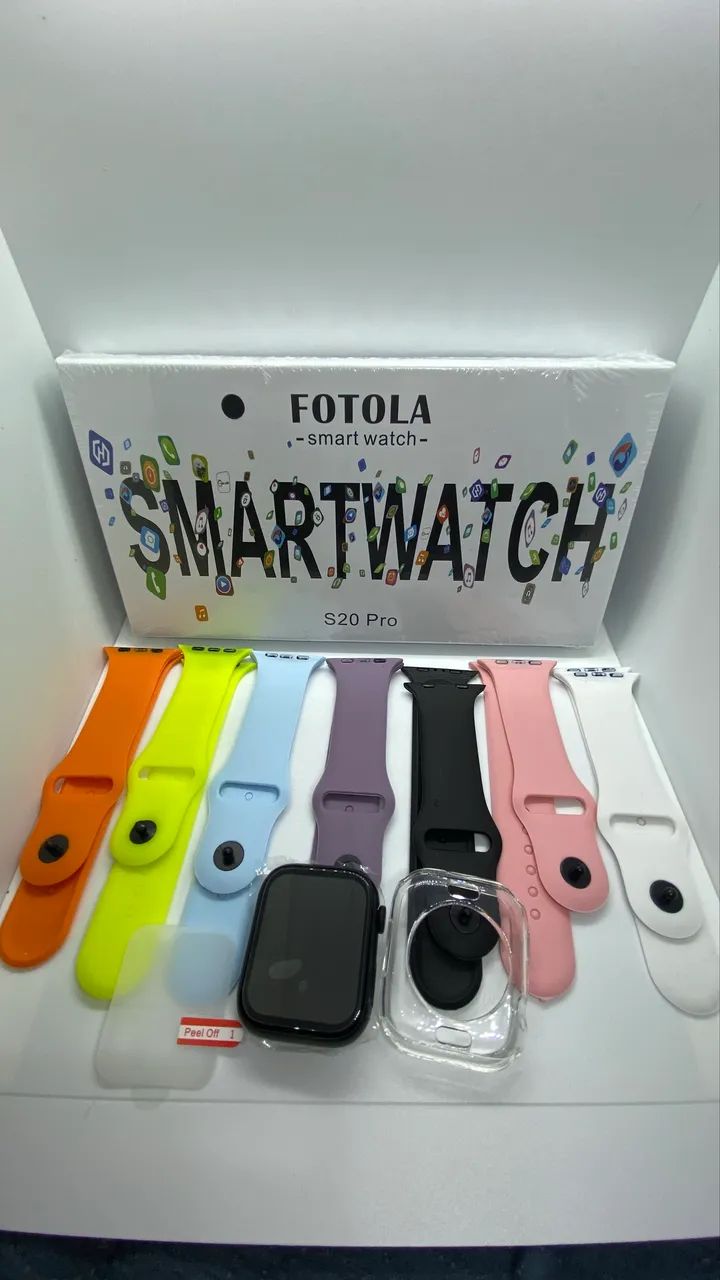Relógio Inteligente Smartwatch S20 Pro Mini Com 7 Pulseiras + Capa e Película - Foto 2