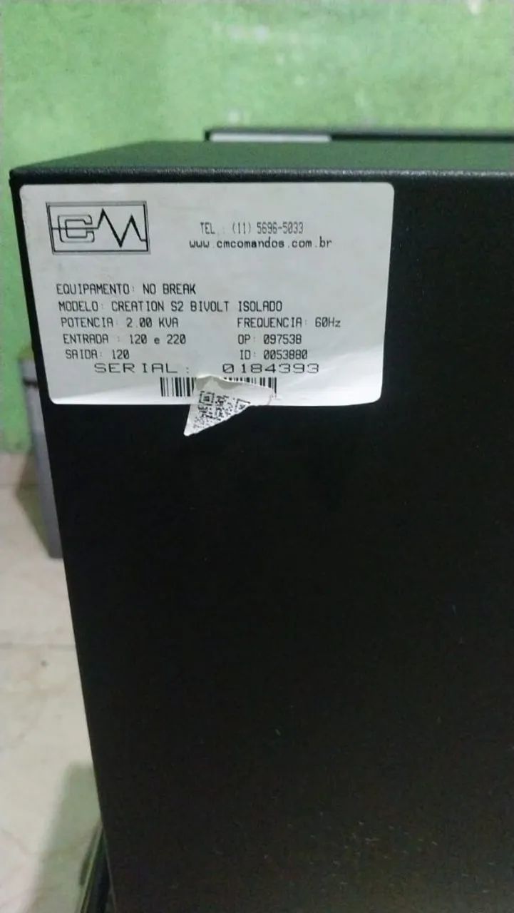 Nobreak CM Comandos Lineares Creation S2 - 2,0 kVA 
