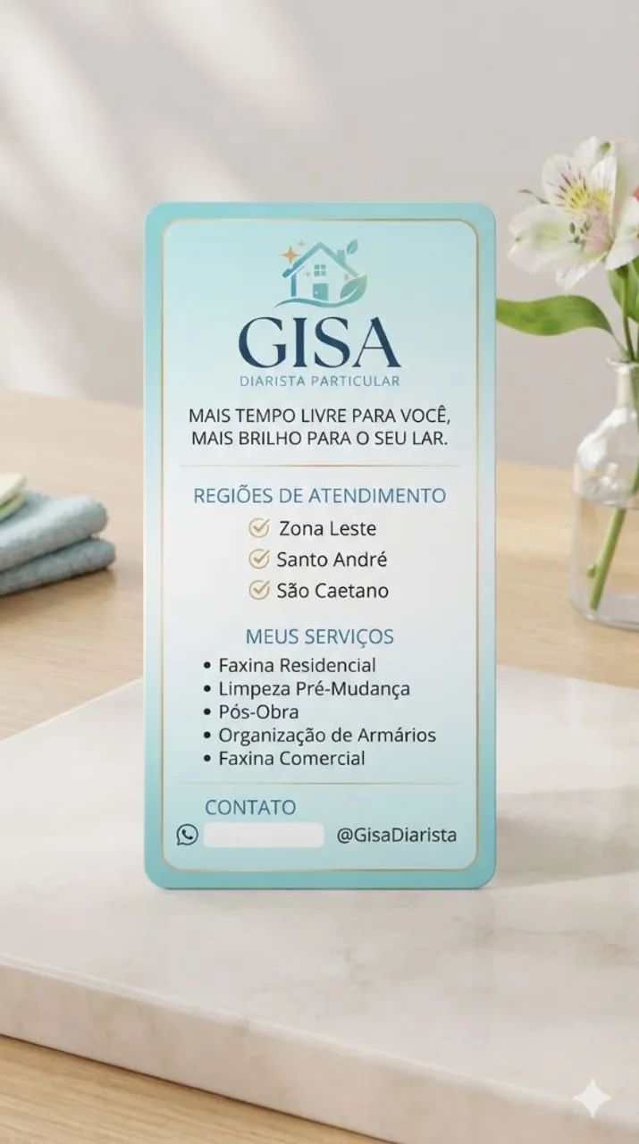 Diarista e limpeza.