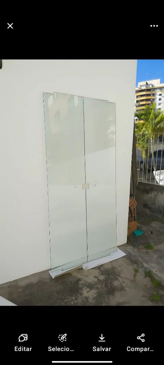 Portas de vidro de loja. Conjunto 