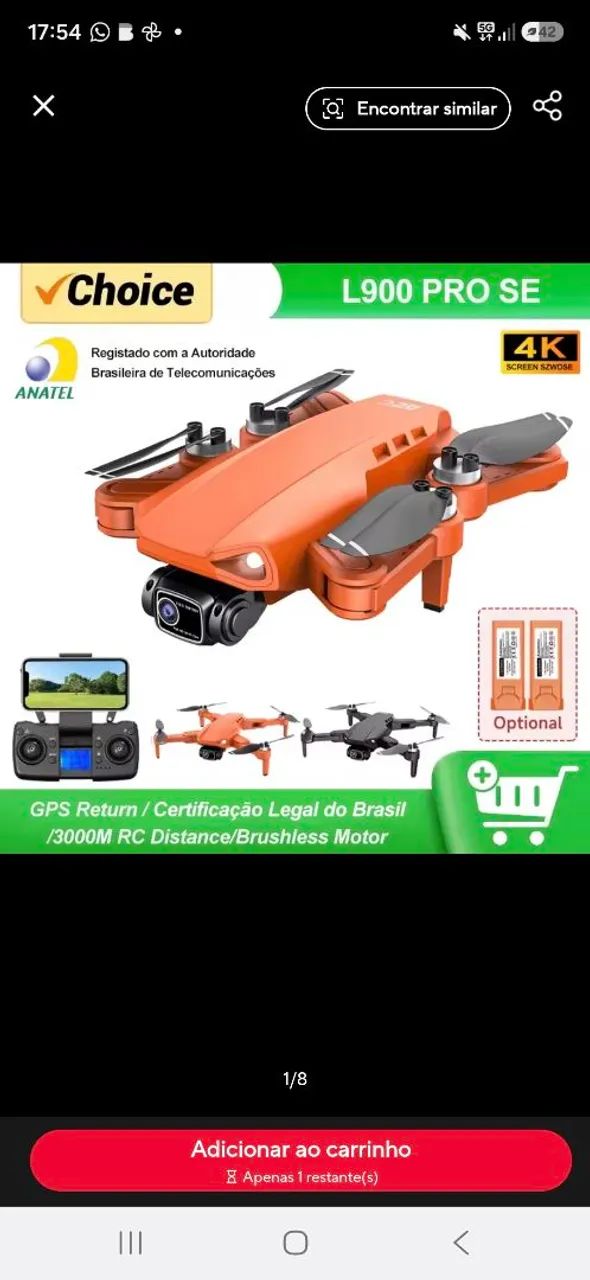 Drone L900 com duas baterias  - Foto 3