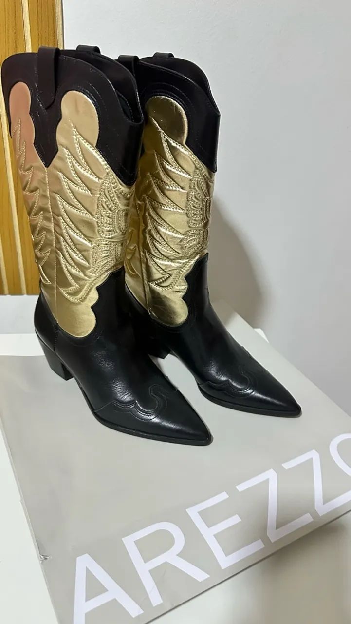 Bota Arezzo western 34 nova 