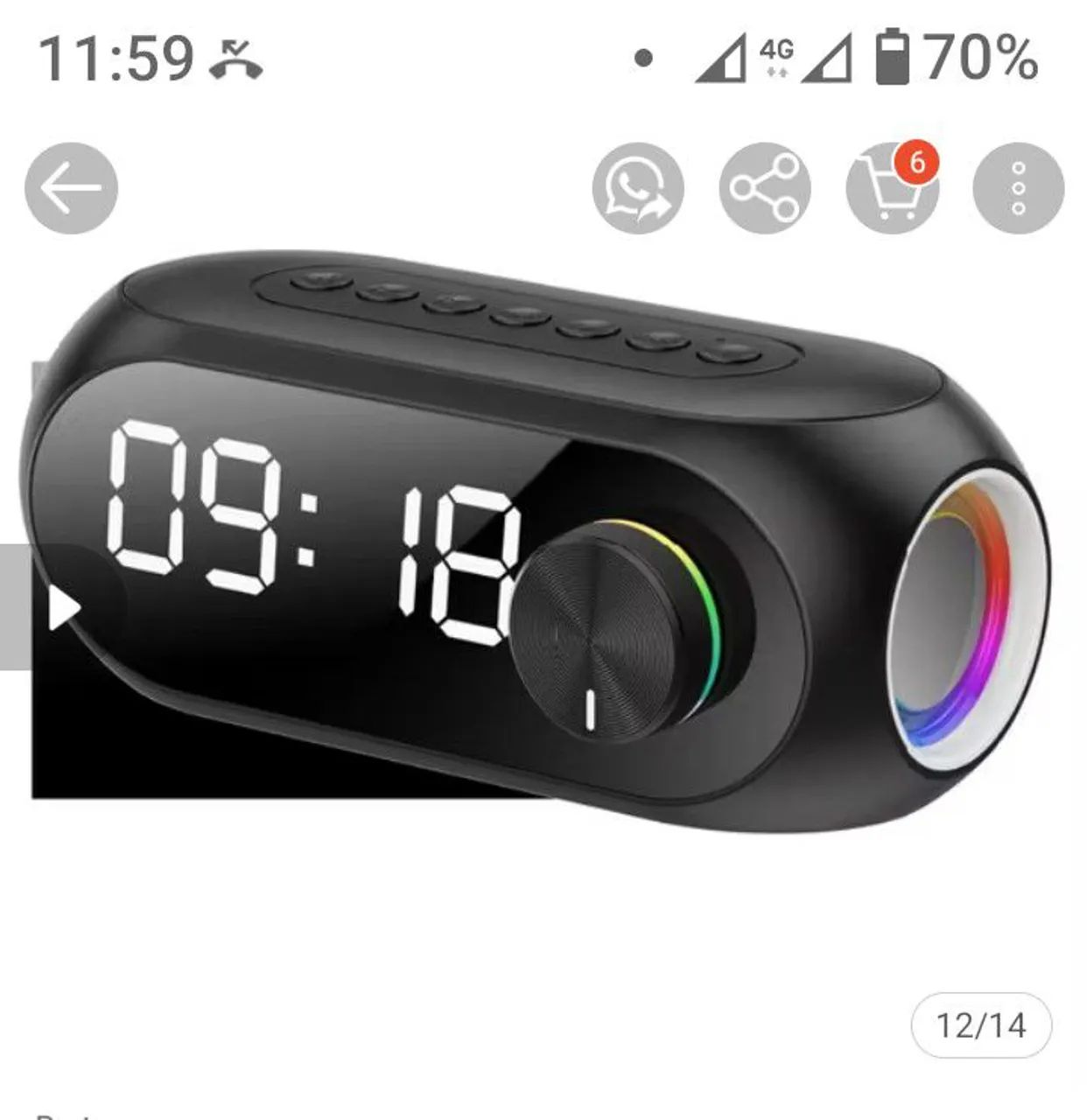 Rádio relógio bluetooth potente 