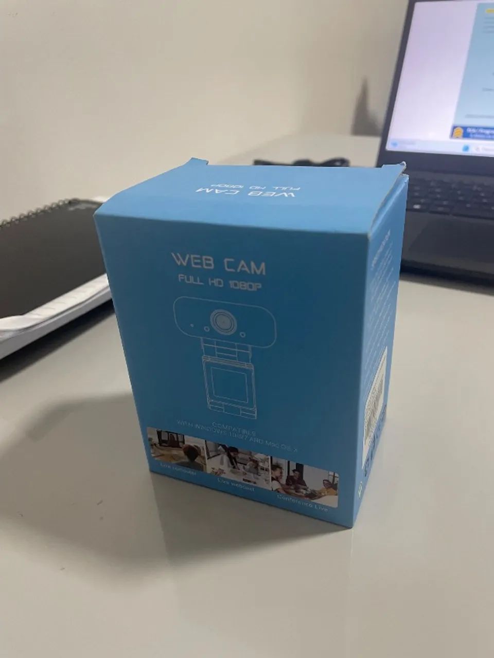 Webcam Full HD 1080p - Nova na Caixa (Plug and Play com Microfone) - Foto 3