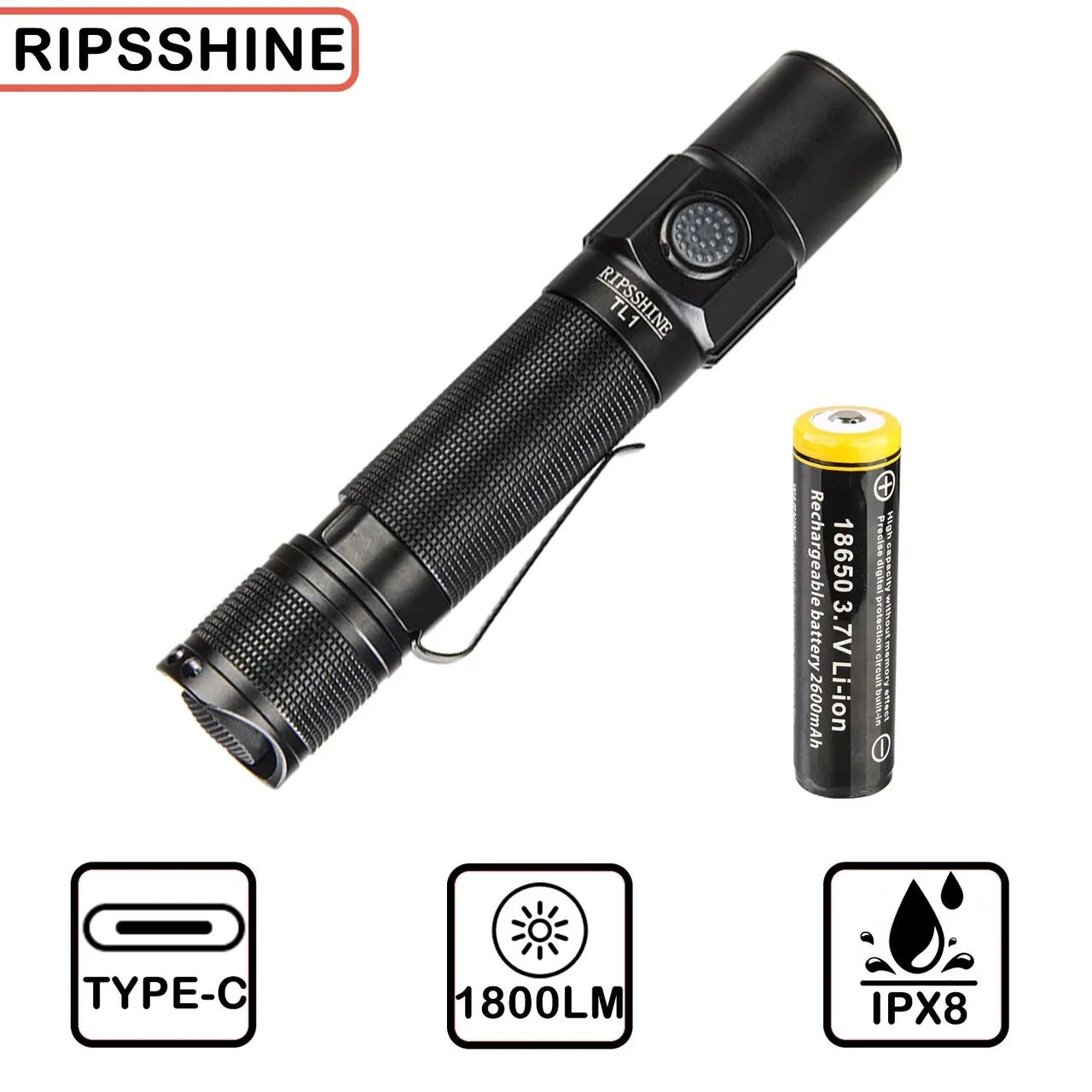 Lanterna Ripsshine TL1 1800 lúmens