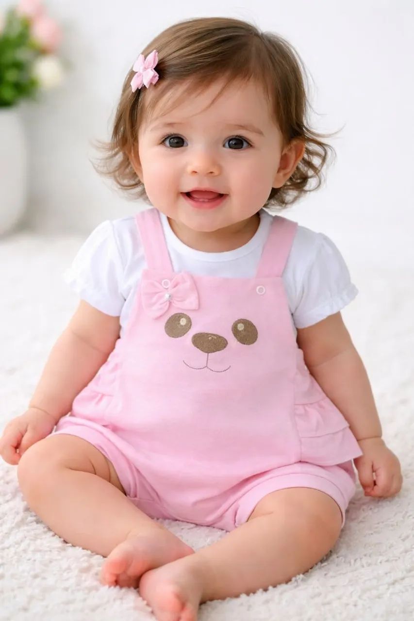 Romper bebê menina conjunto 02 peças 