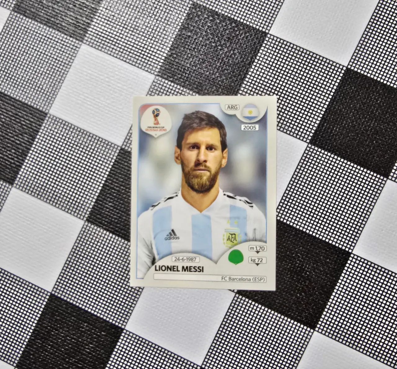 Figurinha Messi Copa 2018