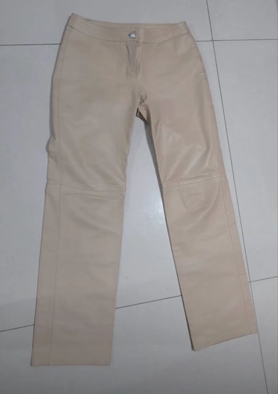 Calça couro legítimo 
