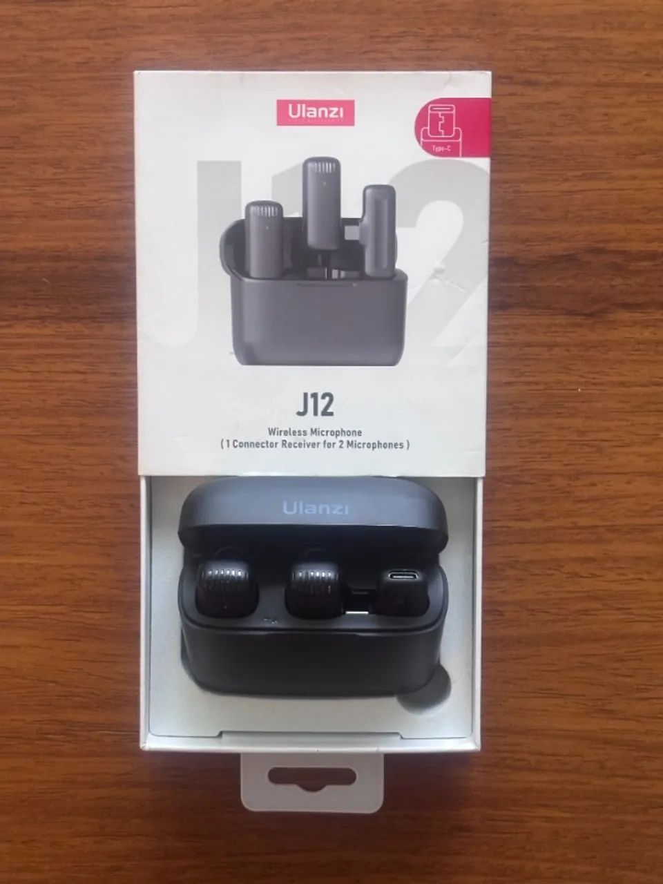 Kit de microfones sem fio Ulanzi J12 USB-C com estojo - Foto 2