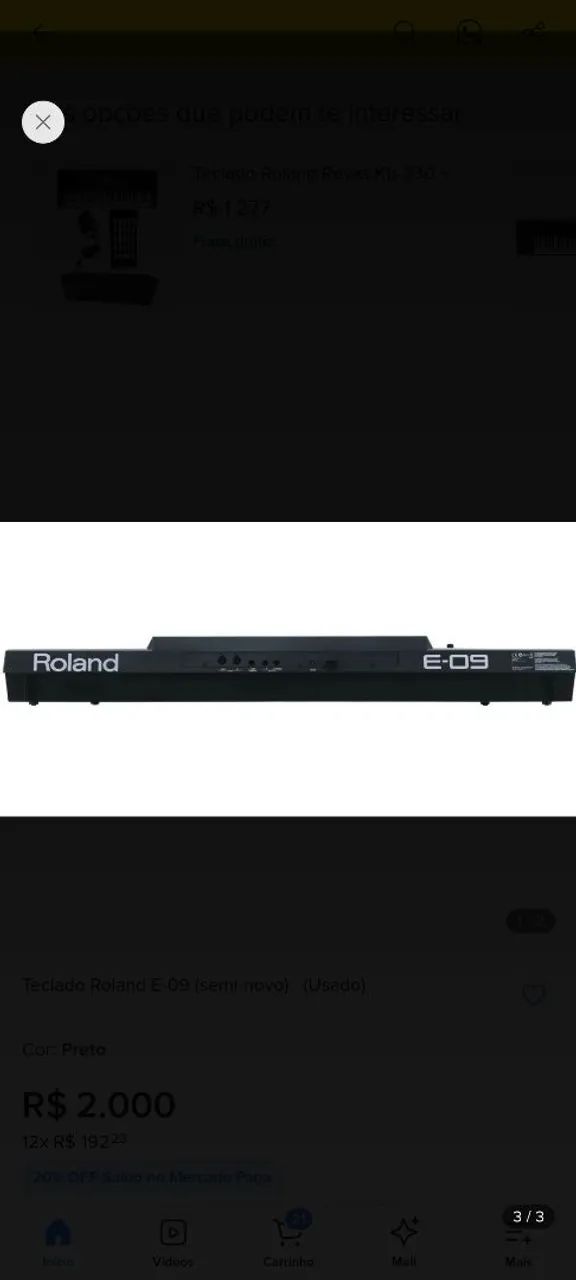 Teclado roland E-09. - Foto 3