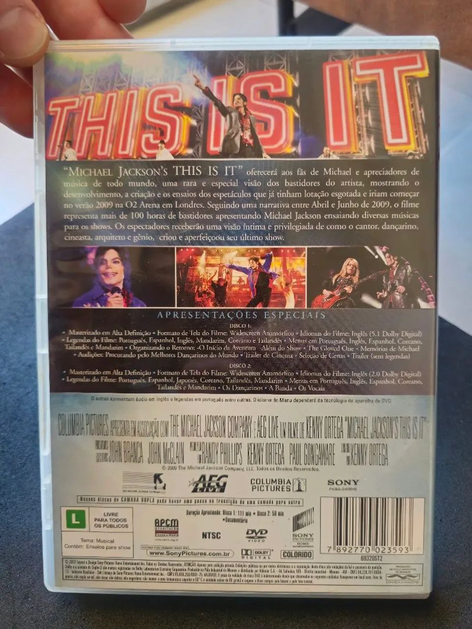 DVD duplo Michael Jackson This Is It - Foto 2
