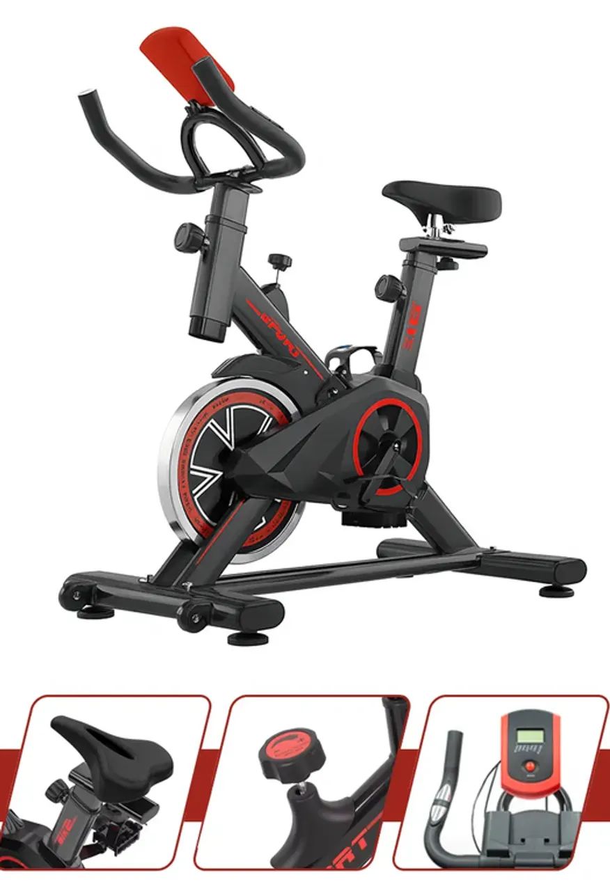 Bicicleta Ergométrica Spinning com Roda de Inércia 6kg e Display LCD - Foto 5