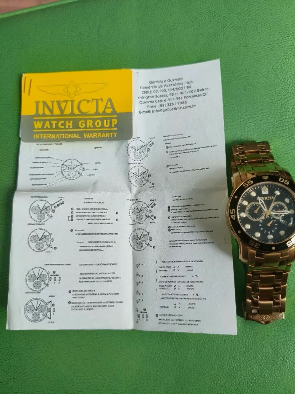 Vendo relógio invicta dourado na caixa novo  - Foto 3