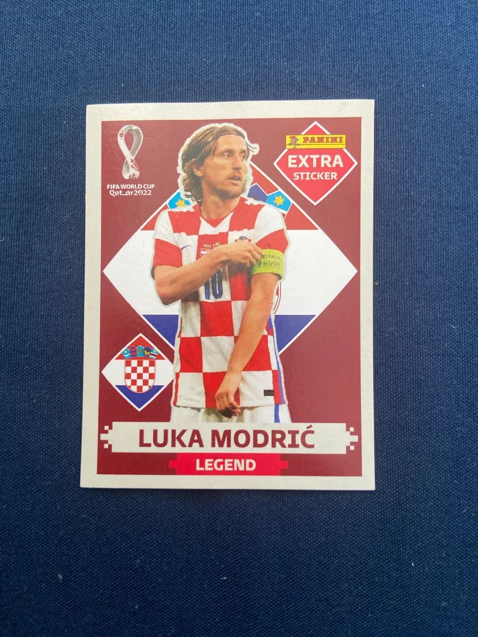 Figurinha Luka Modric legend bordô copa de 2022