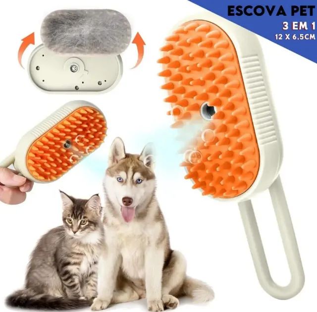 Escova Massageadora para Pets com Reservatório - Foto 3