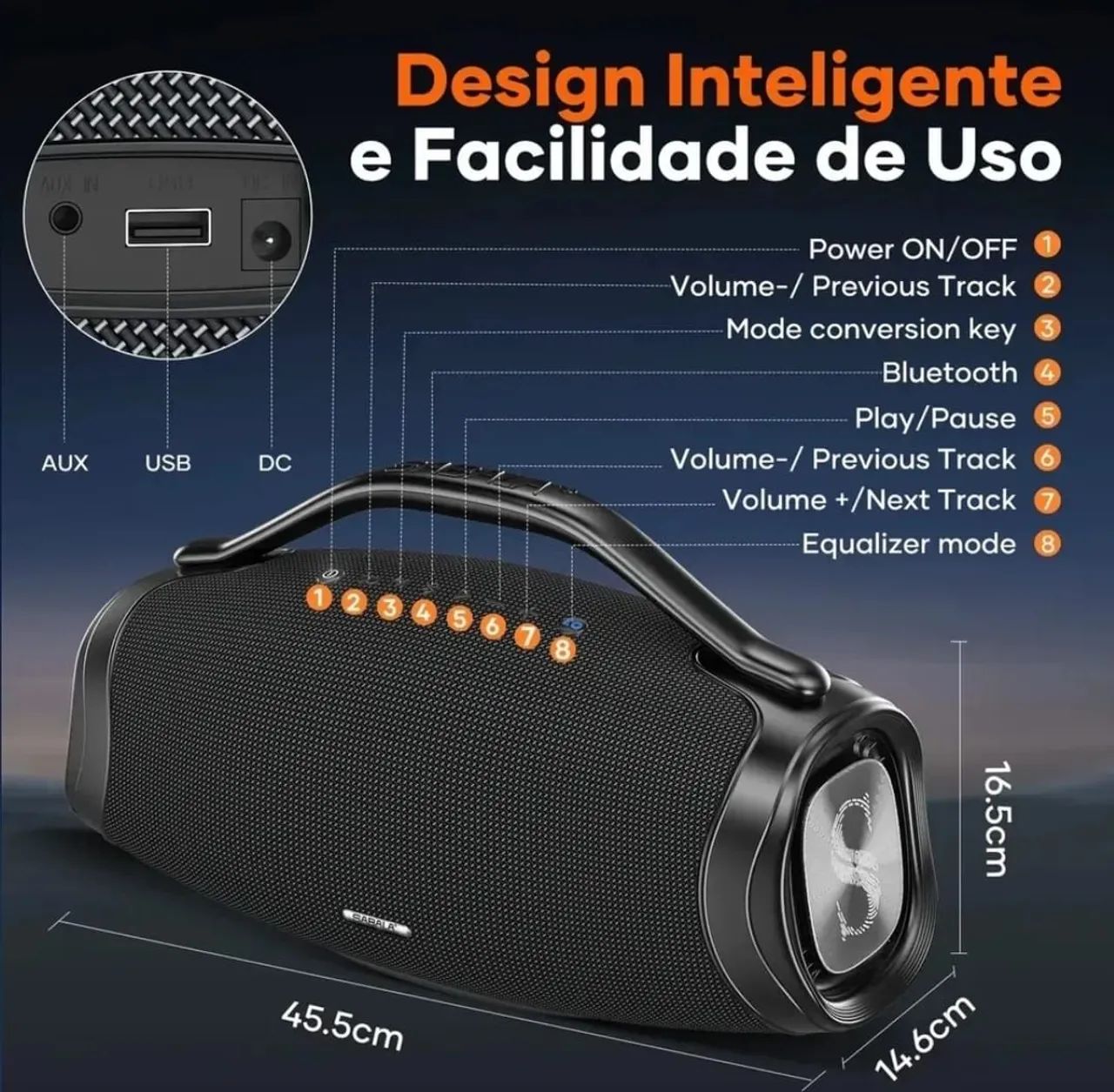 CAIXA DE SOM SABALA DR-909 - Foto 2