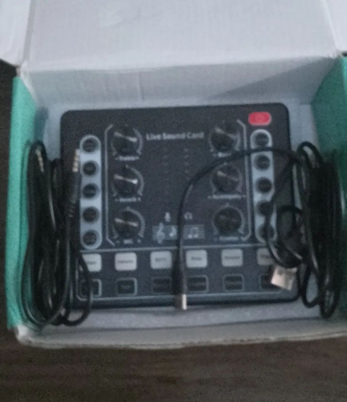 Placa de Som Externa Live Sound Card para Celular e PC - Foto 2