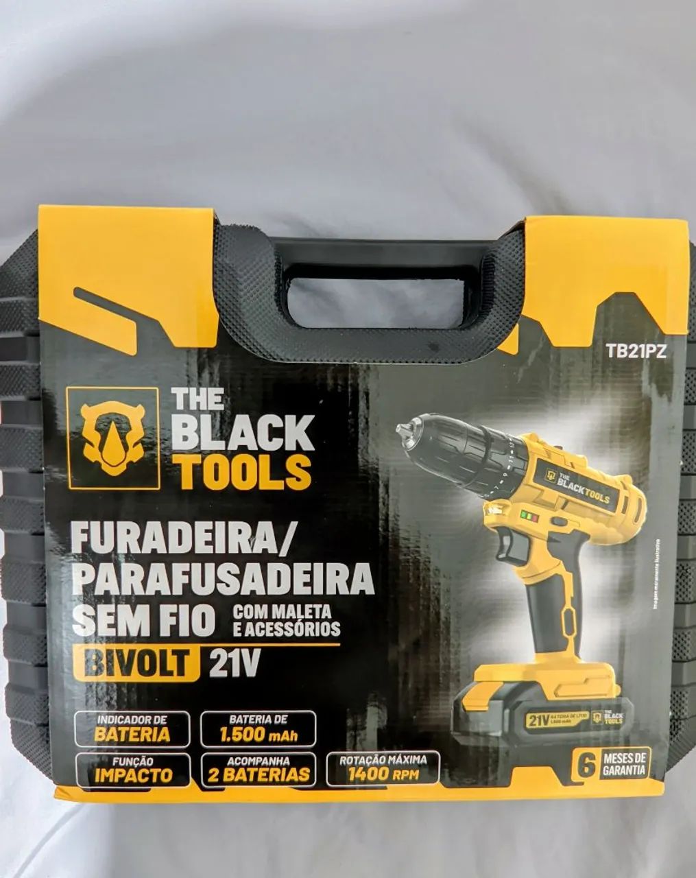 Parafusadeira Furadeira de impacto 21v Black tools 2 baterias  - Foto 2