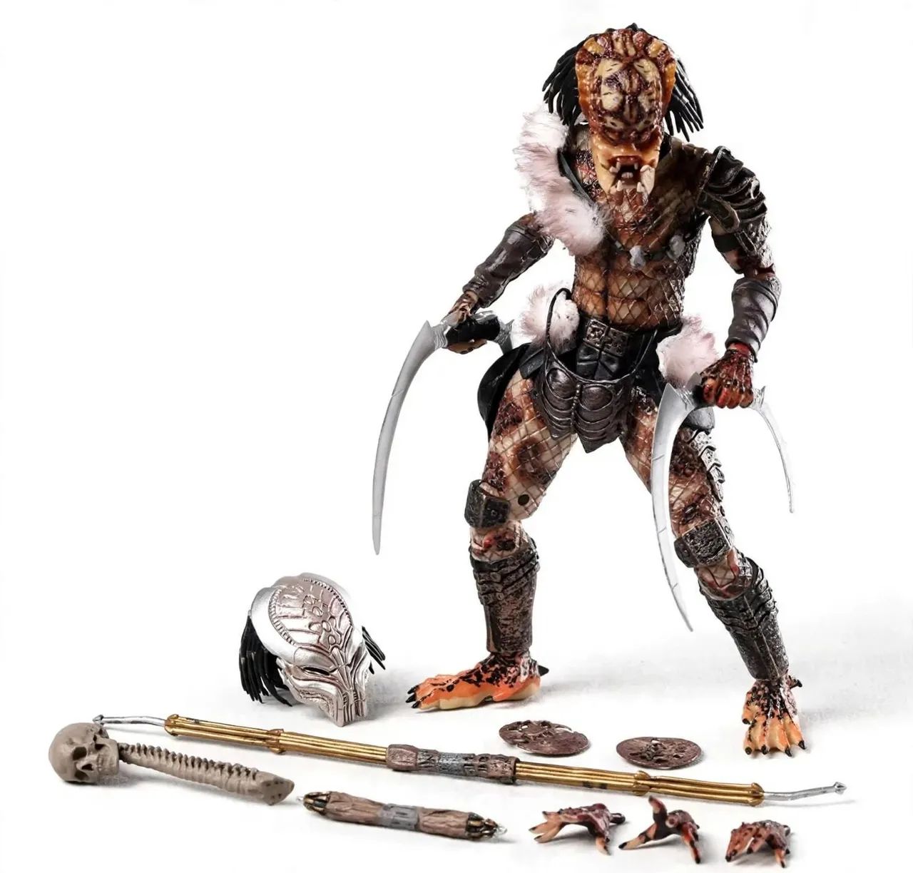 Boneco predador Predator 2 Ultimate Snake Predator NECA 18cm articulado com acessórios  - Foto 5