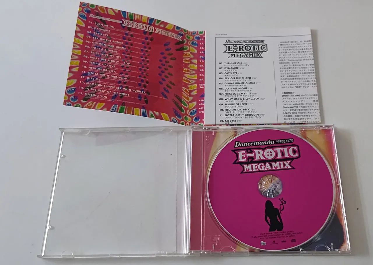 Cd E-Rotic Dancemania presente E-Rotic Megamix( japonês com obi