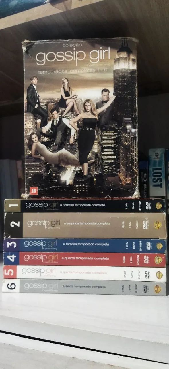 Box Gossip Girl 1 a 6 Temporada Série Completa em DVD - CDs, DVDs