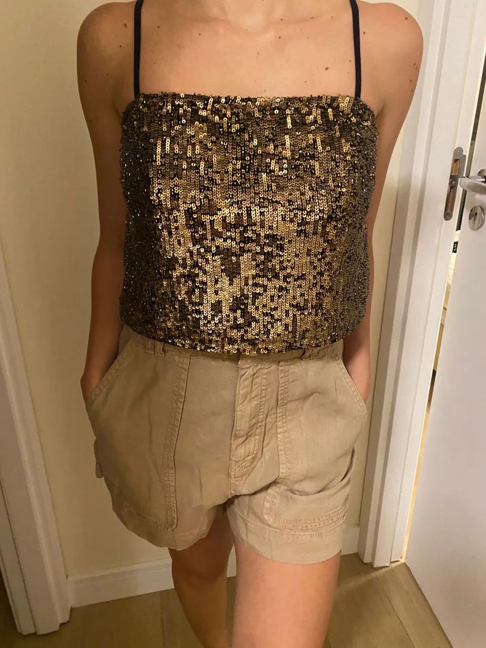 Cropped paetê Grife Bobô