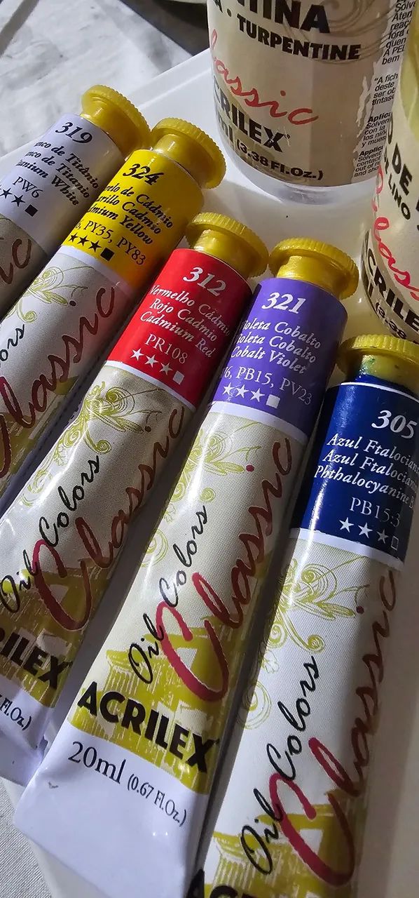 Kit arte: tinta óleo, terebentina e óleo de linhaça - Foto 4