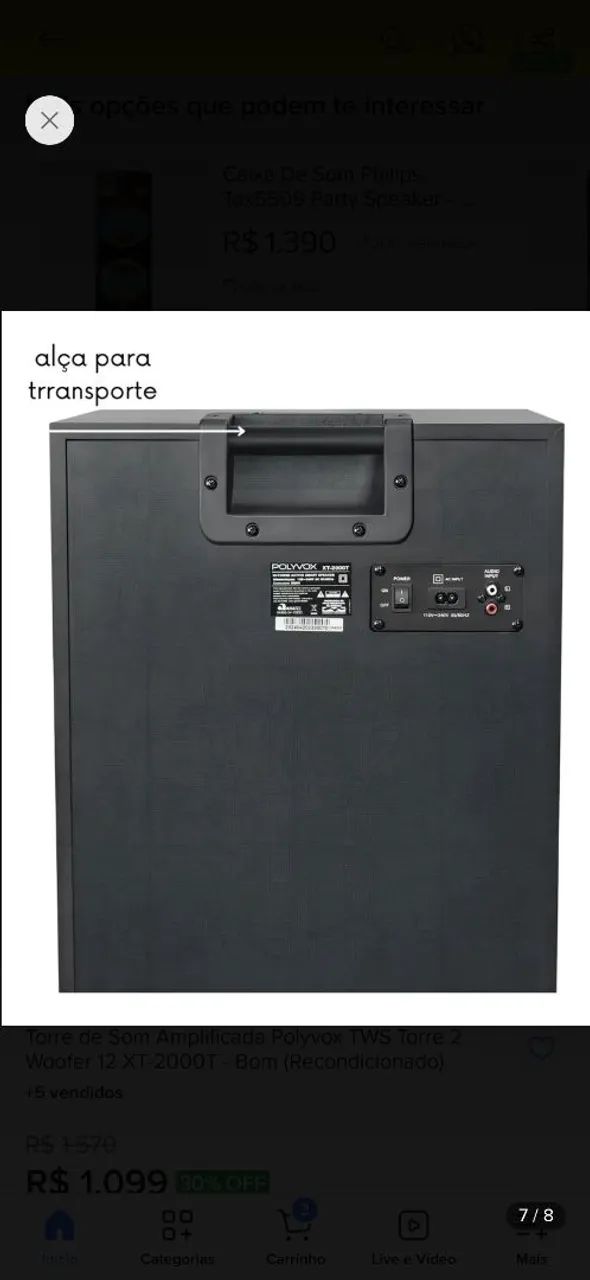 Caixa de som polyvox XT-2000T  - Foto 2