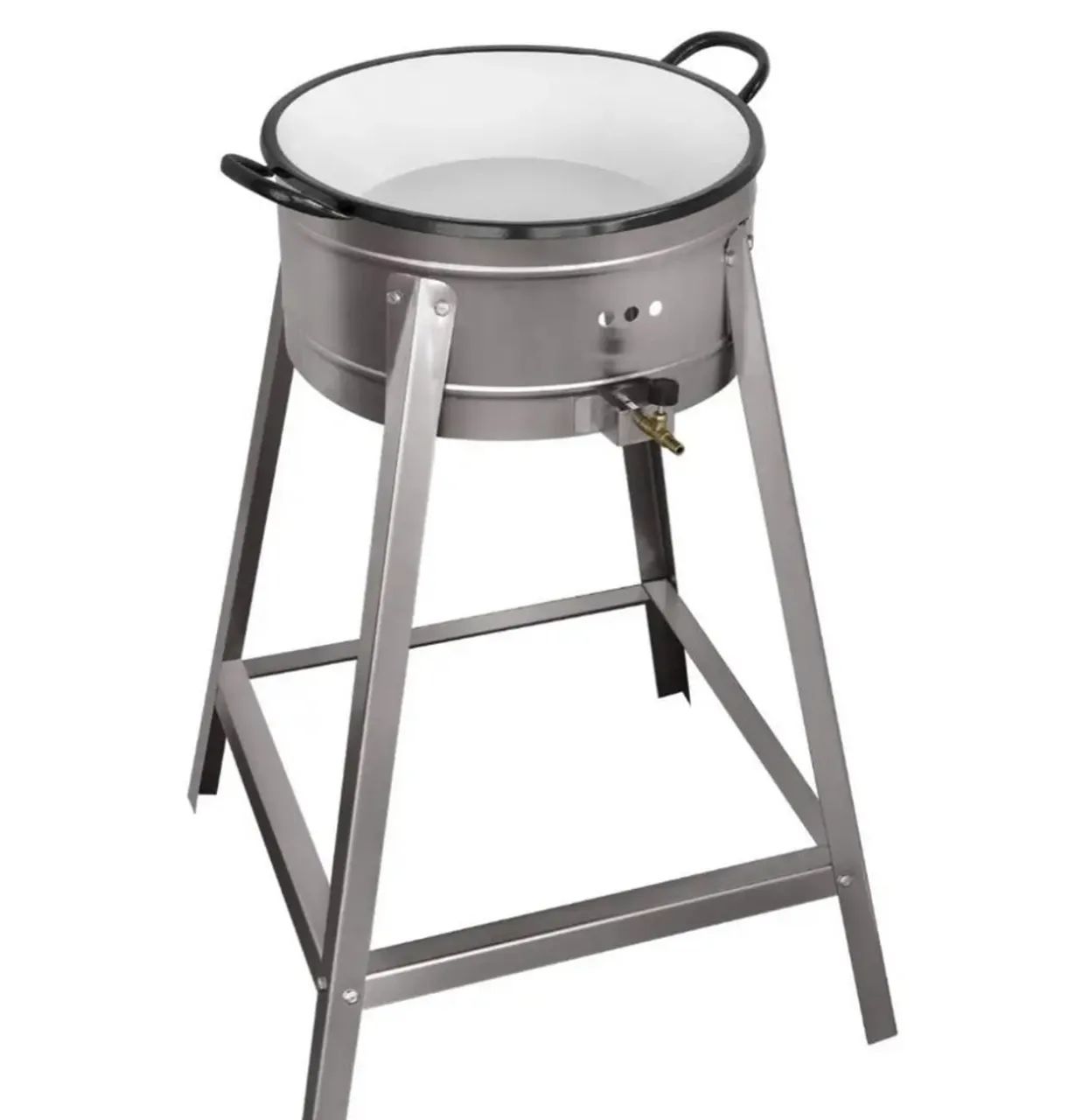 Fritador pasteleiro alta pressão chapa inox 10 lt