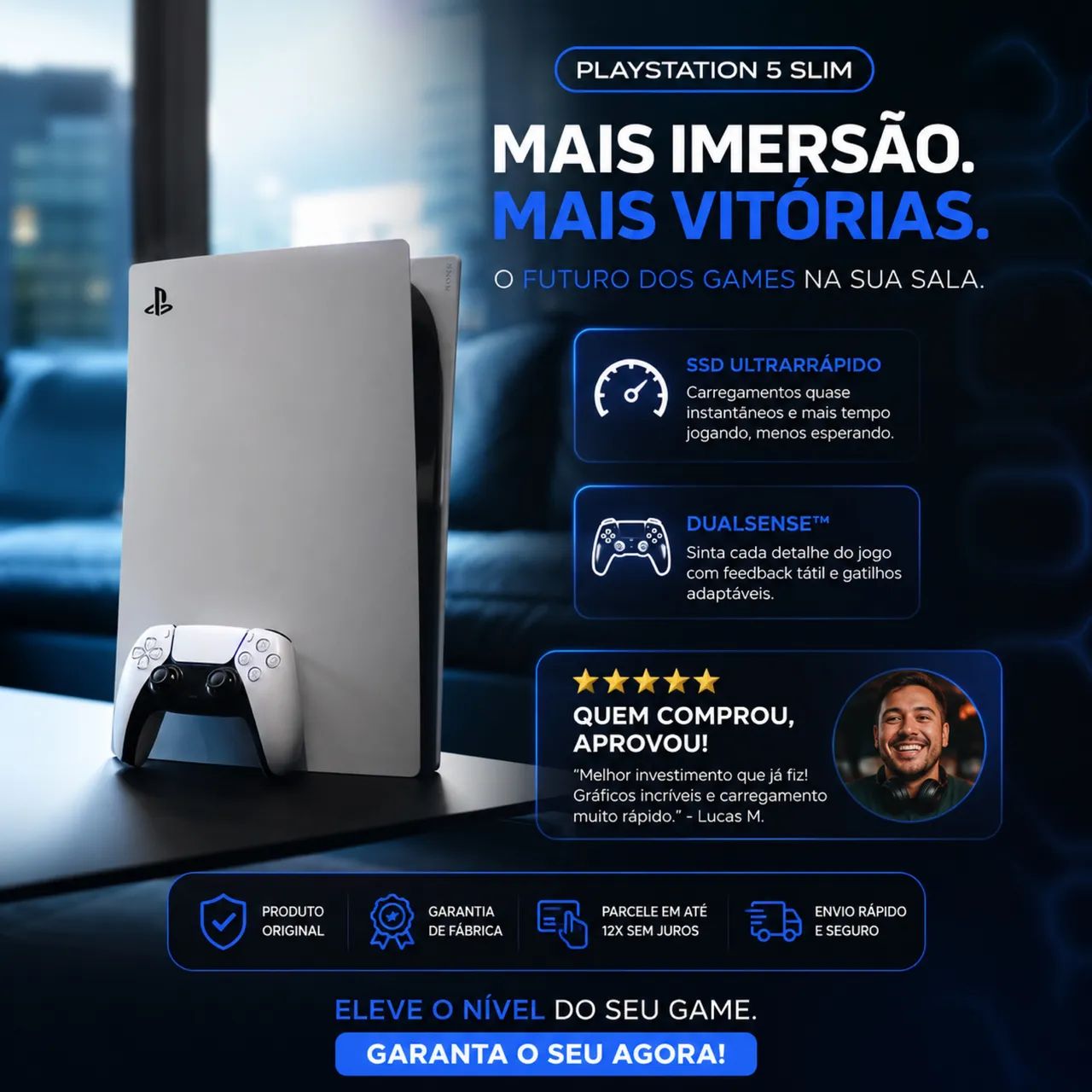 PS5 slim digital NOVO - Foto 2