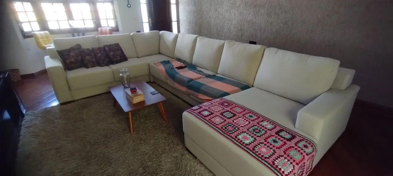 Sofá Retrátil Grande 7 Lugares 