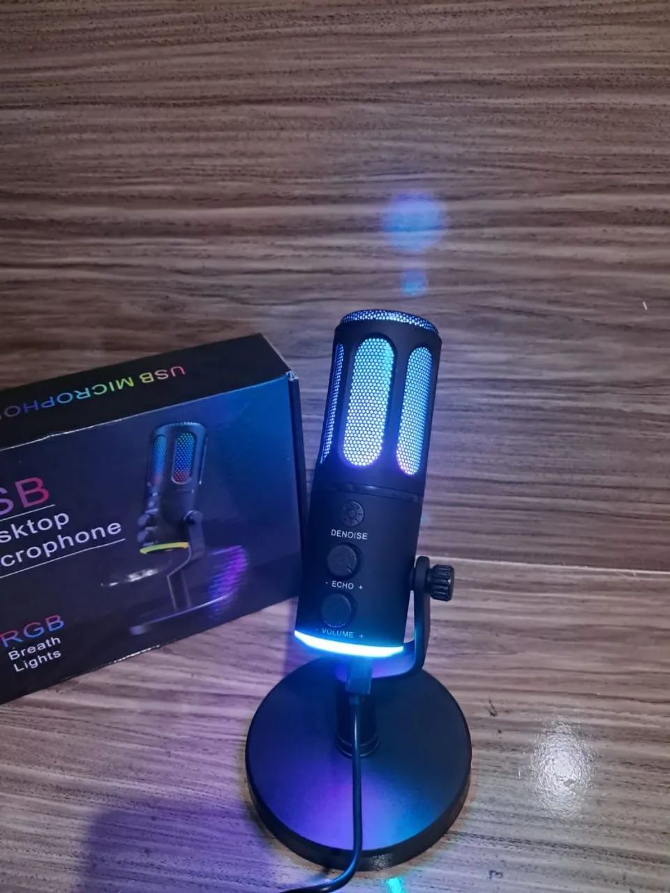 Promoção!!! Microfone Condensador USB SU8 RGB - Foto 3