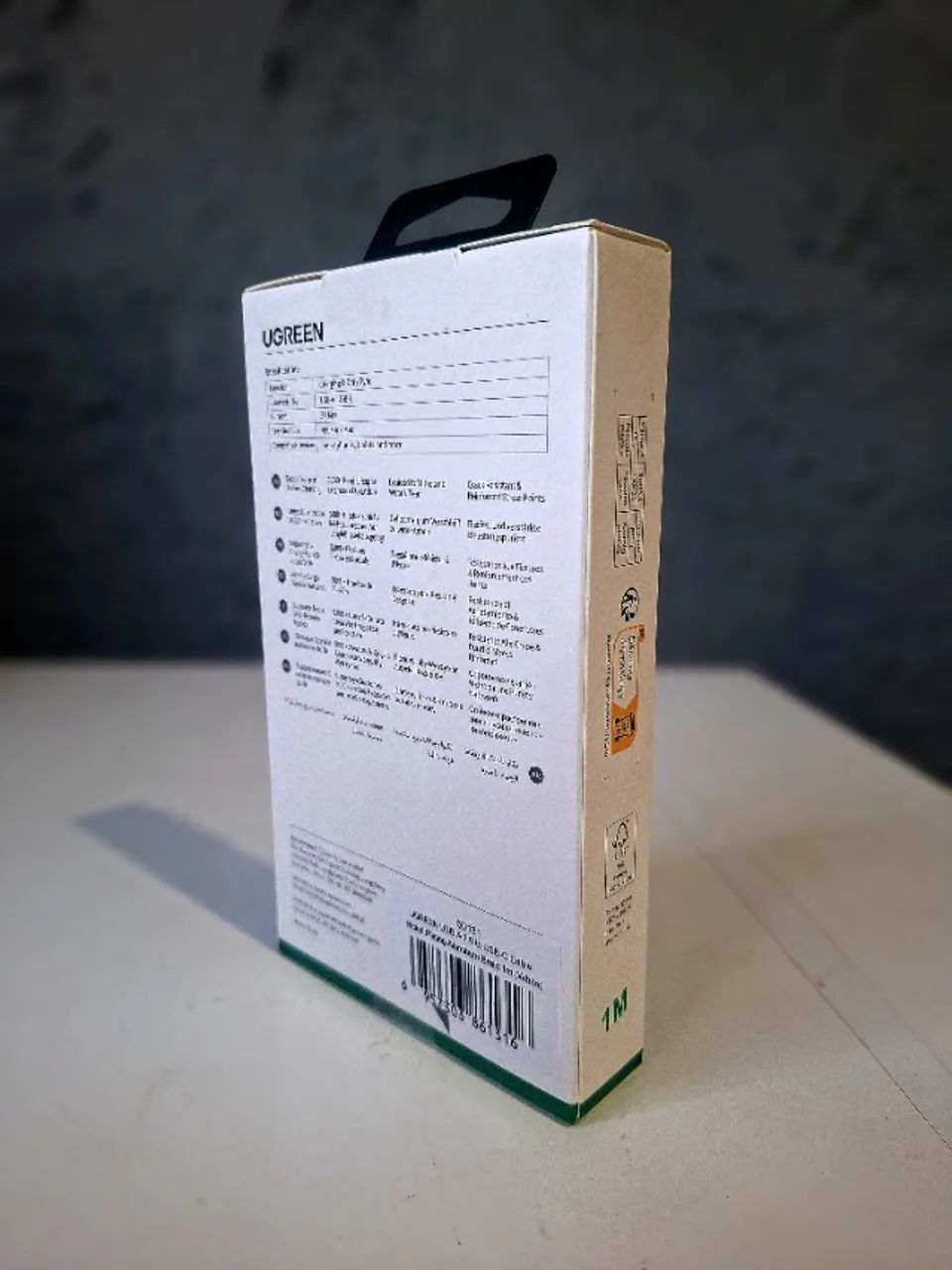Cabo Ugreen USB-A para USB-C 3A (1 Metro) - Foto 2