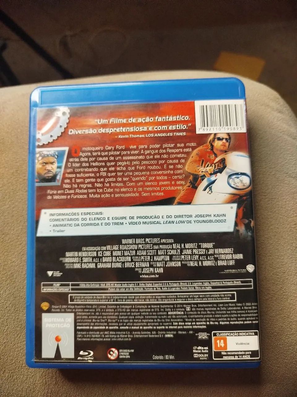 Blu Ray filme Fúria em Duas Rodas original conservado dublado  - Foto 3