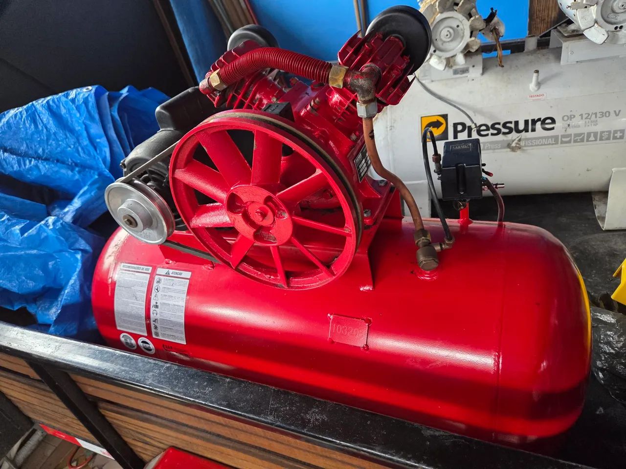Compressor Chiaperini Red 10 110 Lts 140 Lbs 2 Cv  220v - Foto 4